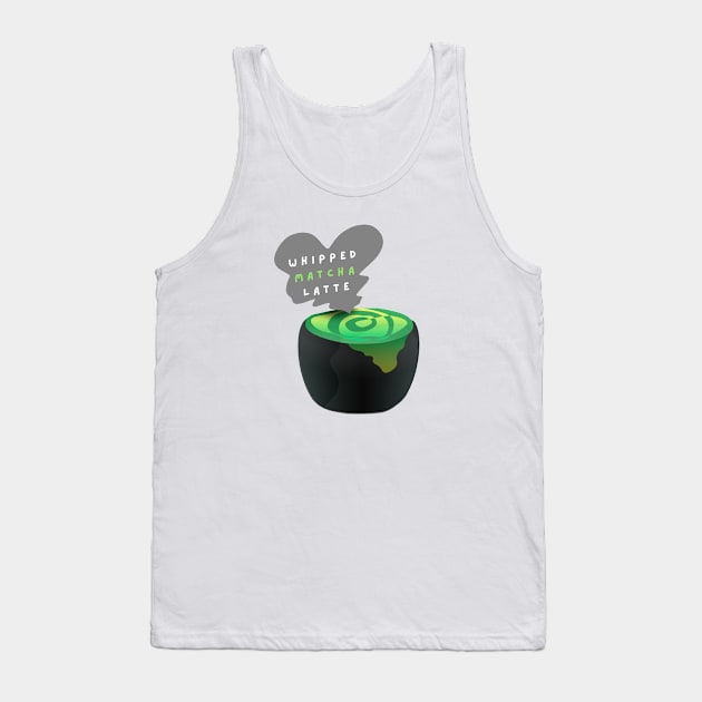 Whipped Matcha Latte Tank Top by WritingLuv